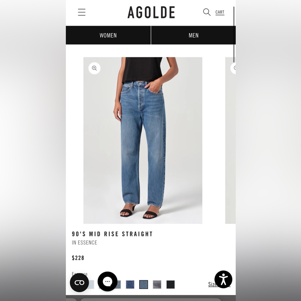 AGOLDE
90'S MID RISE STRAIGHT
IN ESSENCE 
BRAND NEW just no tags never worn!!!